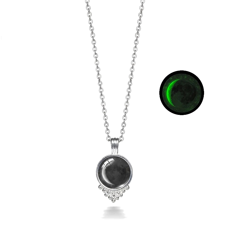 Collana Glowing in the dark Mezzaluna Calante